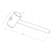 Detekterbar Hammare i Plast Blå/Vit